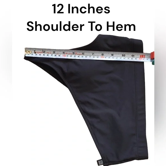 Black One Shoulder Sports Bras Size S/P - Picture 7 of 9